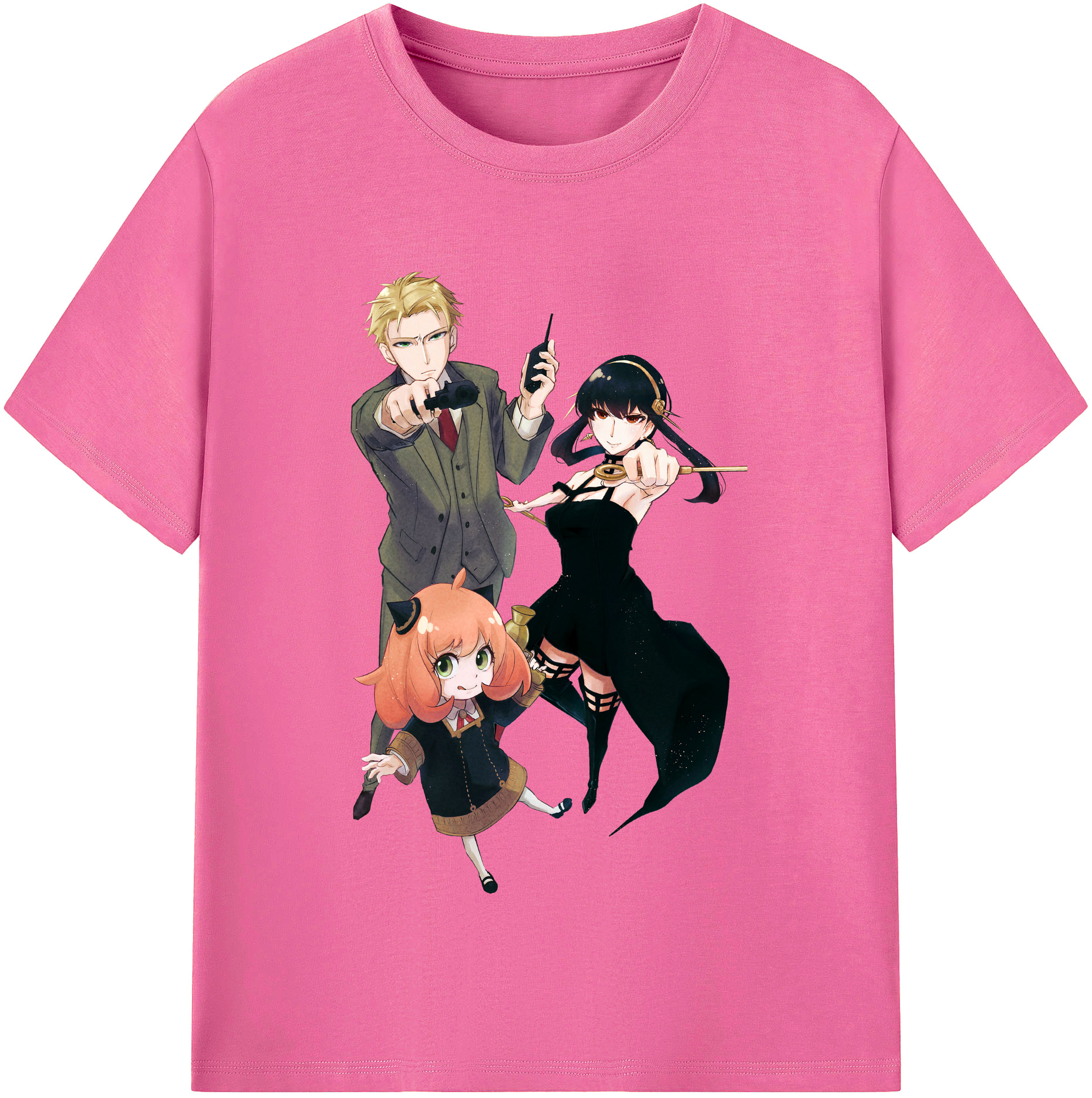 （画像用） SPY×FAMILY间谍家家酒 レディースカジュアルプリントTシャツ（綿100％）